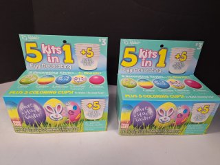 Two egg decorating kits 