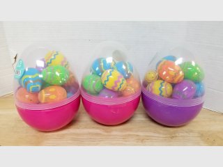 Plastic Easter Eggs in Containers