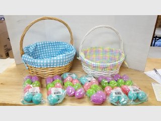 Easter Baskets 9 and 12 inch, and Plastic Eggs