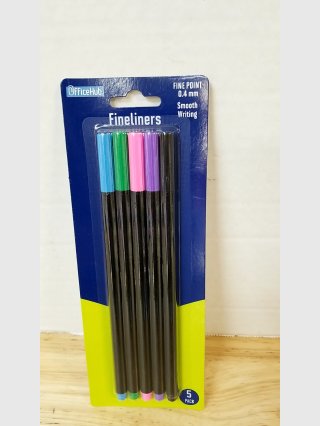 OfficeMax 5-pack Fine Point Fineliners