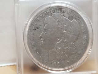 1890 O Morgan silver dollar 