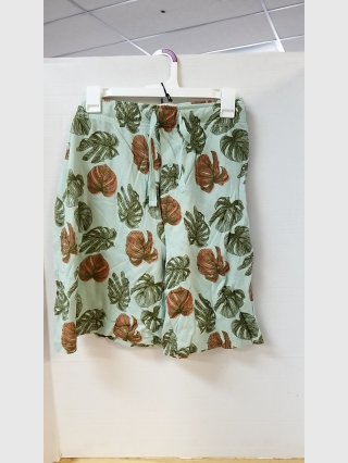 NewGreen Leaf Print Shorts, mens xxl