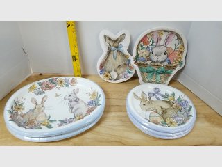 Bunny Easter paper Plates 