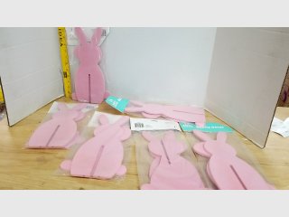 Pink Bunny Easel Back Stands Lot