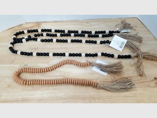 Black & White Beaded Garland Set