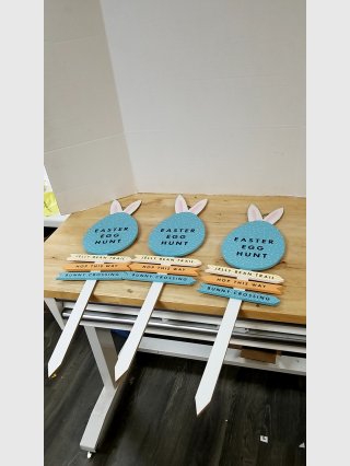 Easter Egg Hunt Trail Signs, 32 inch 