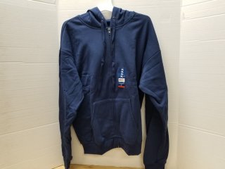 New mens zippered hoodie size xl, navy blue 