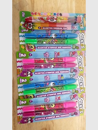 Scented Stamps Markers Pens Set Lot