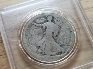 Silver Walking Liberty,  date hard to read