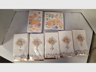 Easter Bunny & Cross Napkins Lot
