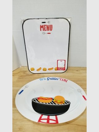 Grillin' Time Menu Board & Platter