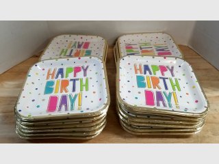 160 new 8 in birthday plates