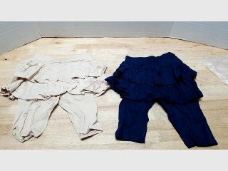 Beige & Navy Ruffle Leggings Set, size 8 - 10 months