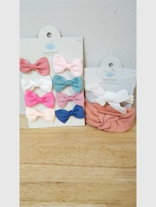 Cloud Island Baby Headbands & Bows Set