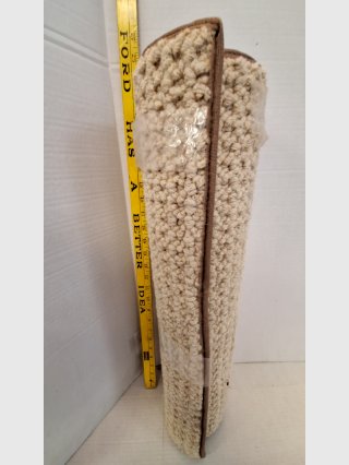 Rolled Tan Shag Carpet 24in x 96in