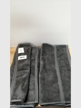Dark Gray Bath Towels Set, 16x30 inch, pair