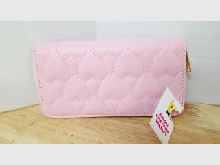Pink Quilted Heart Single Wallet