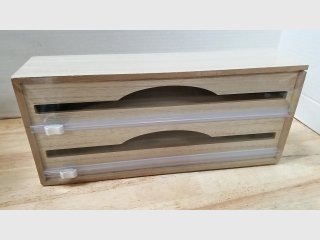 New Wooden Double Drawer Storage Box