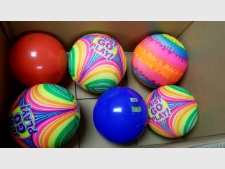 New Lot of 6 \"Just Go Play\" Beach Balls