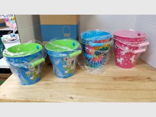 Assorted Kids Pails, 8 by 8 inch