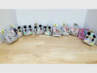 Glittery Panda Unicorn purses,  4 by 3 inch