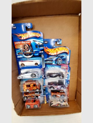 Lot of Hot Wheels Cars in Box