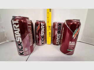 Mountain Dew Kickstart Energy Drink Cans Lot, exp 11/24