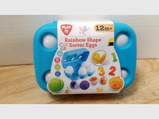 New Play Rainbow Shape Sorter Eggs Toy