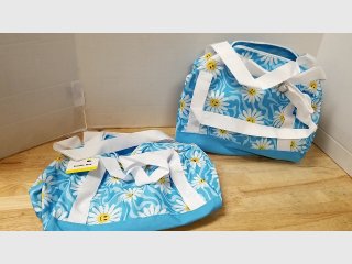 New Blue Daisy Pattern Tote Bags (2)