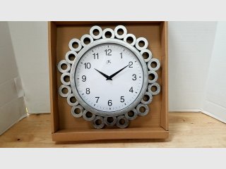 Silver Ring Design Wall Clock in Box