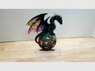 New Dragon statue,  9 in, plastic