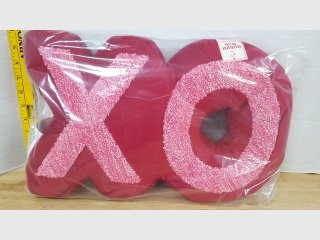 Red Glitter XO Pillow Decoration