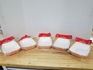 New snack trays, 30 total, each 9.6 by 6.2 inch