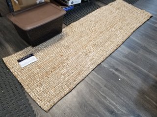 Rug and tote, rug approx 2.5 foot by 8 foot
