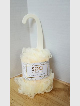 Spa Loofah and Comb Set