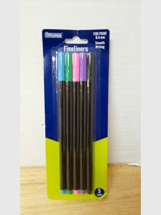 OfficeHub 5pk Fine Liners 0.4mm