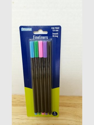 OfficeHub 5pk Fine Point Fineliners