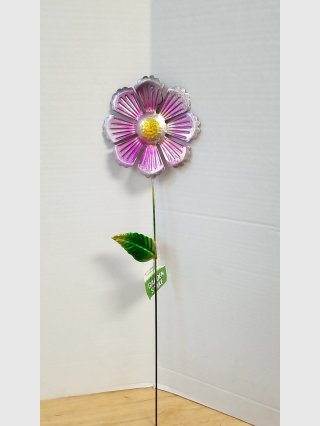 Purple Metal Garden Stake Flower