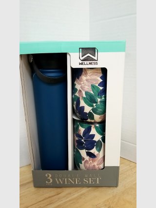 Wellness 3pc Double Wall Wine Set