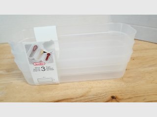Sterilite Set of 3 Clear Trays