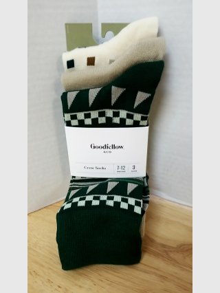 Goodfellow Crew Socks 7-12 3 Pairs