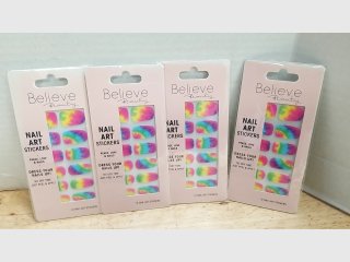 Believve Nail Art Stickers Tie Dye