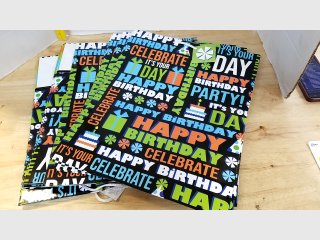 Colorful Birthday Wrapping Paper Rolls