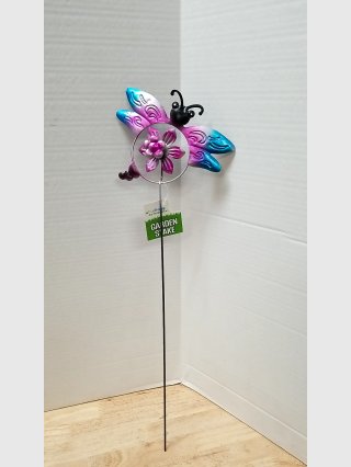 Colorful Dragonfly Garden Stake