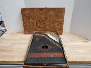 Antique Zither, USA no. 2 1/4, 20 by 13 inch