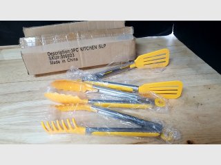3pc Yellow Silicone Kitchen Utensils