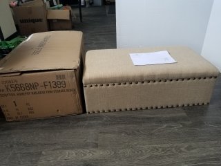 New storage bench with legs, 36 by 12 inch wide 20 inch