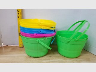Assorted Color Plastic Buckets