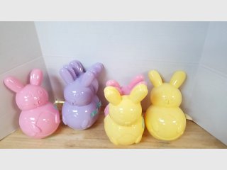 Colorful Bunny containers, each 10 inch