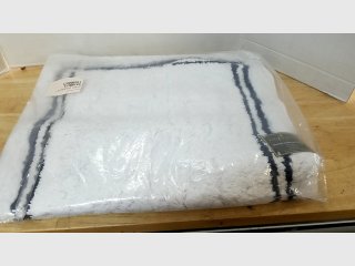 Frette Border Stripe Bath Mat 21 by 34
